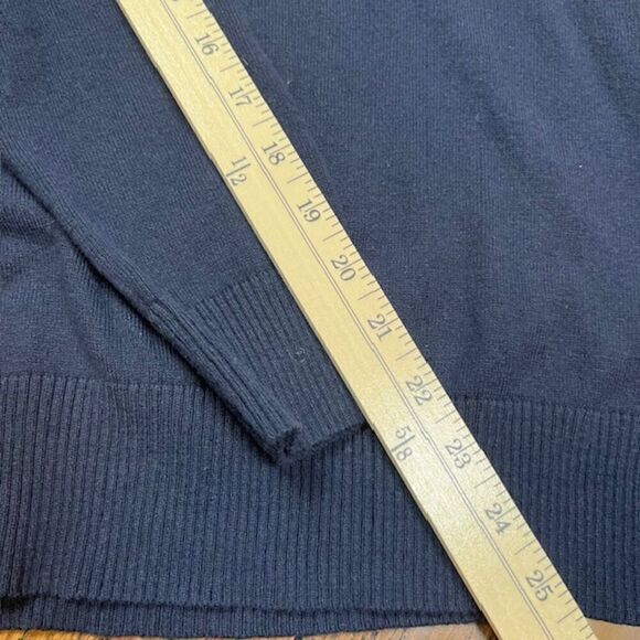 J. Crew Harbor Cotton 1/4 Zip Sweater Light Knit Navy Blue Men's Size XS - Picture 5 of 10